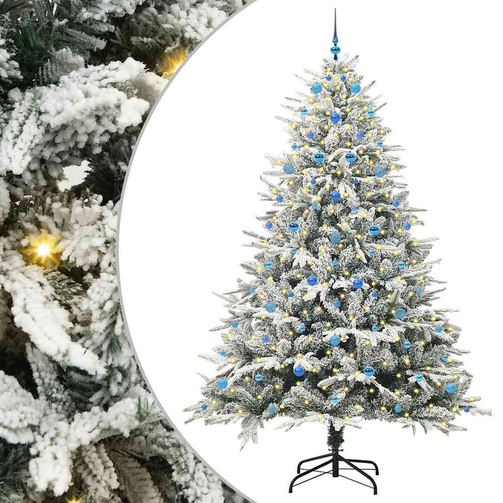 Albero di Natale artificiale preilluminato con set di palline 3395422