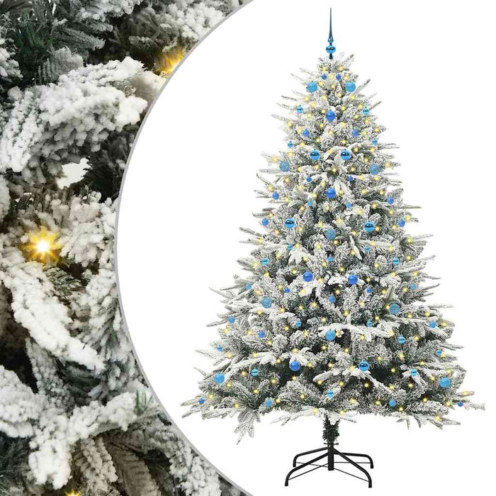 Albero di Natale artificiale preilluminato con set di palline 3395422