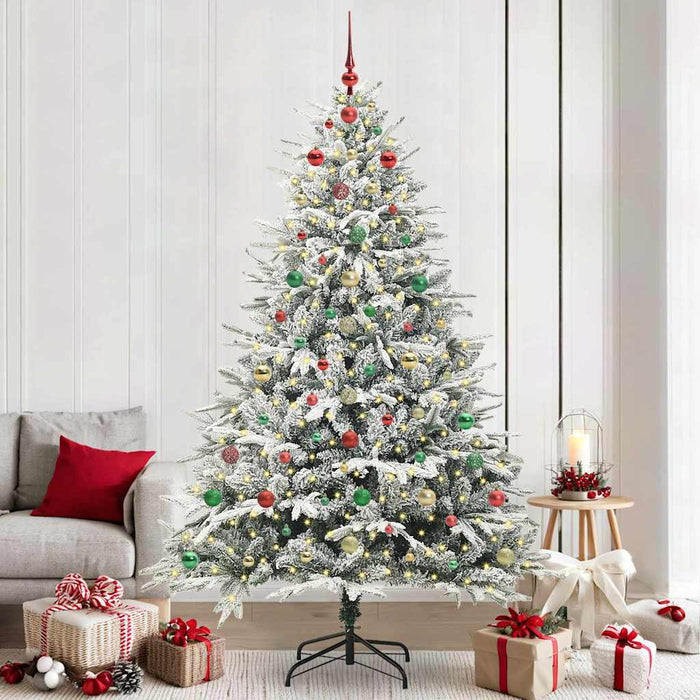 Albero di Natale artificiale preilluminato con set di palline 3395423