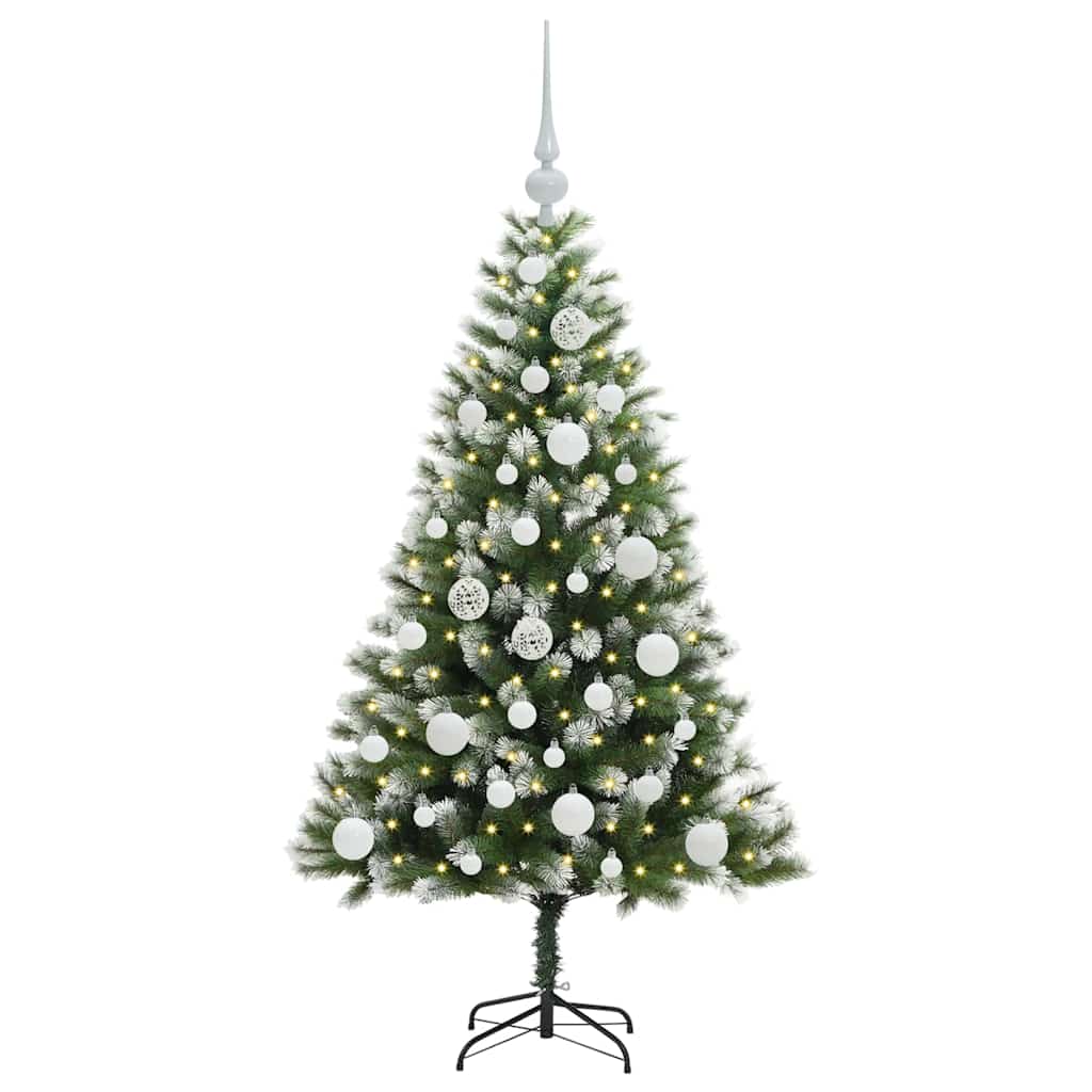 Albero di Natale artificiale a cerniera con neve fioccata 3395427