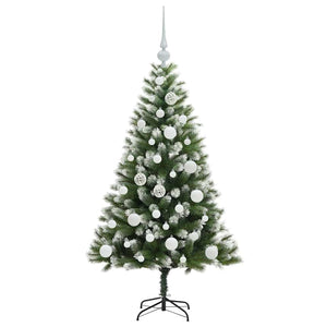 Albero di Natale artificiale a cerniera con neve fioccata 3395427