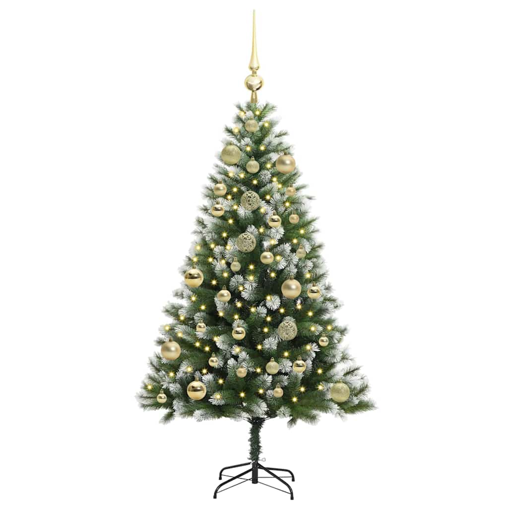 Albero di Natale artificiale a cerniera con neve fioccata 3395428
