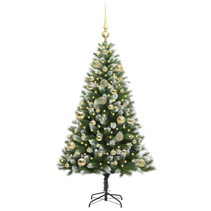 Albero di Natale artificiale a cerniera con neve fioccata 3395428