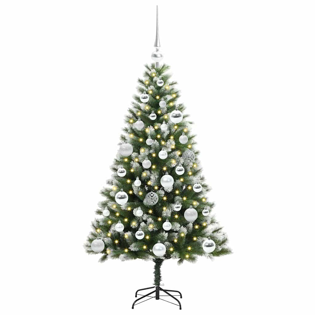 Albero di Natale artificiale a cerniera con neve fioccata 3395429