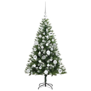 Albero di Natale artificiale a cerniera con neve fioccata 3395429
