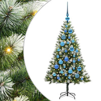 Albero di Natale artificiale a cerniera con neve fioccata 3395431