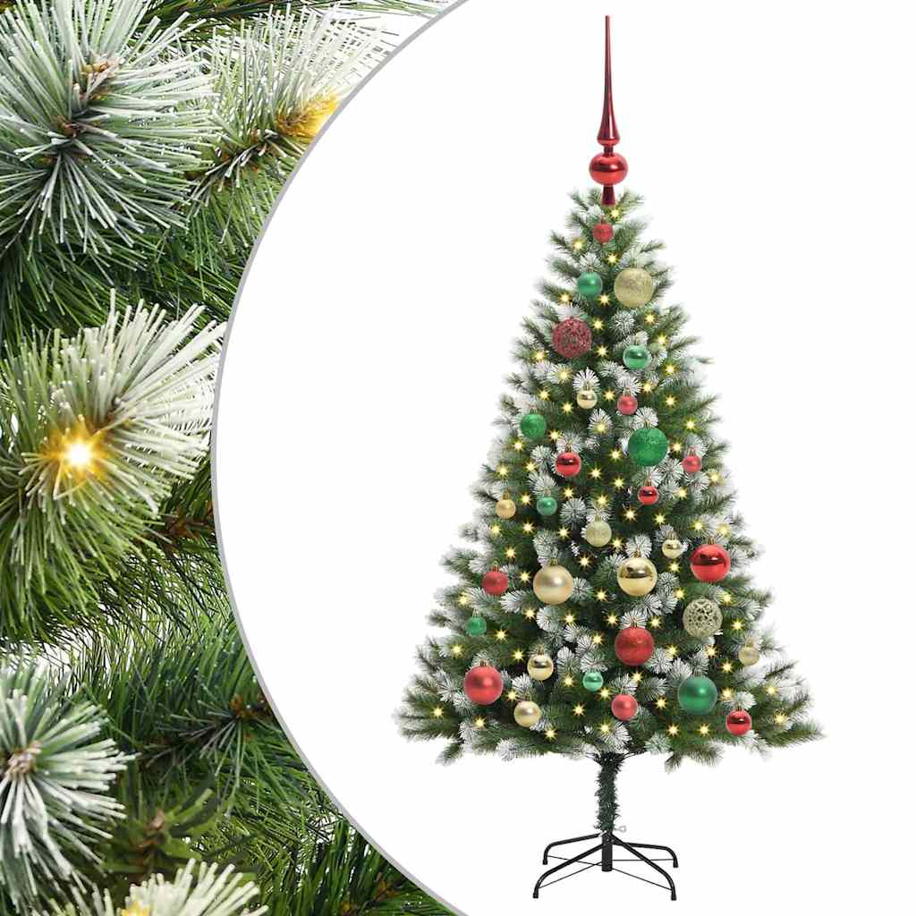 Albero di Natale artificiale a cerniera con neve fioccata 3395432