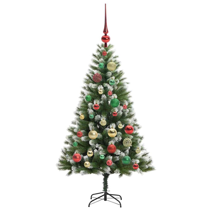 Albero di Natale artificiale a cerniera con neve fioccata 3395432
