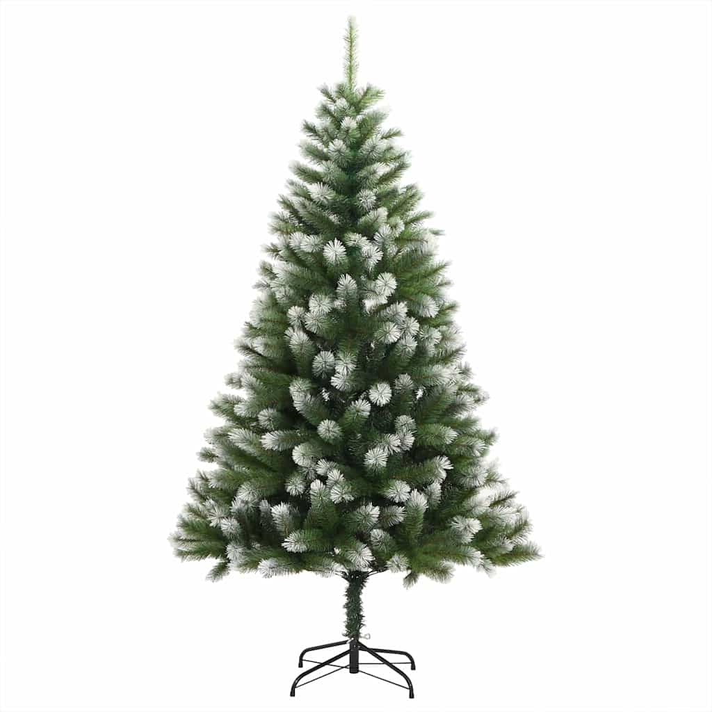 Albero di Natale Artificiale a Cerniera-Albero Natalizio con neve fioccata 409898