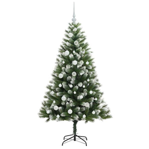 Albero di Natale artificiale a cerniera con neve fioccata 3395436