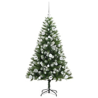 Albero di Natale artificiale a cerniera con neve fioccata 3395438