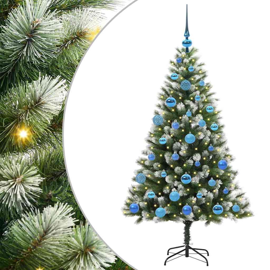Albero di Natale artificiale a cerniera con neve fioccata 3395440