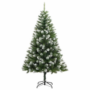 Albero di Natale Artificiale a Cerniera-Albero Natalizio con neve fioccata 241532