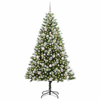 Albero di Natale artificiale a cerniera con neve fioccata 3395444