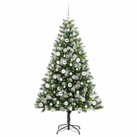 Albero di Natale artificiale a cerniera con neve fioccata 3395447