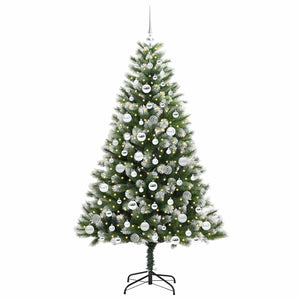 Albero di Natale artificiale a cerniera con neve fioccata 3395447