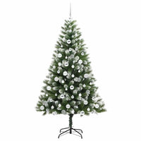 Albero di Natale artificiale a cerniera con neve fioccata 3395447