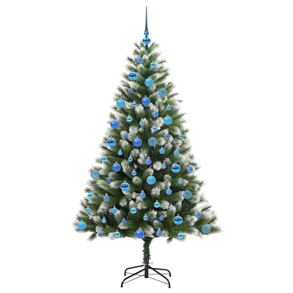 Albero di Natale artificiale a cerniera con neve fioccata 3395449
