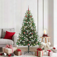 Albero di Natale artificiale a cerniera con neve fioccata 3395450