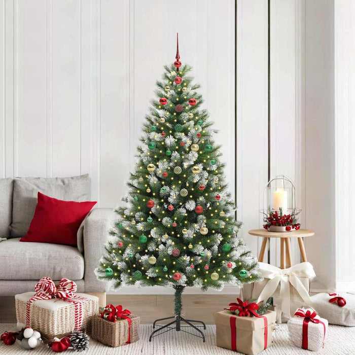 Albero di Natale artificiale a cerniera con neve fioccata 3395450