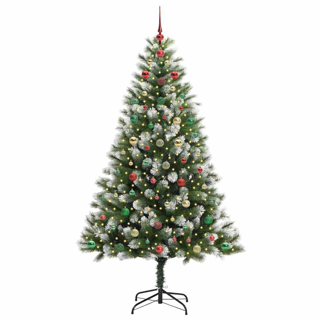 Albero di Natale artificiale a cerniera con neve fioccata 3395450