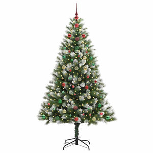 Albero di Natale artificiale a cerniera con neve fioccata 3395450