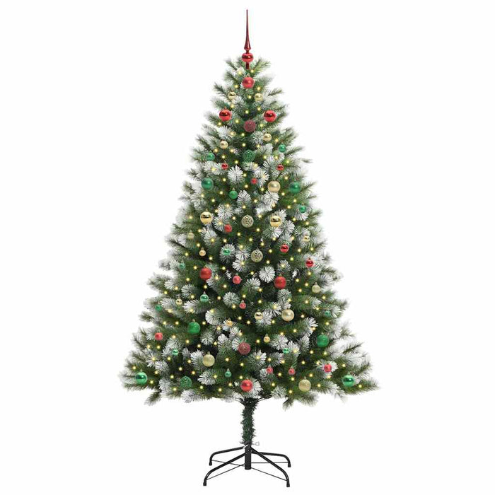 Albero di Natale artificiale a cerniera con neve fioccata 3395450