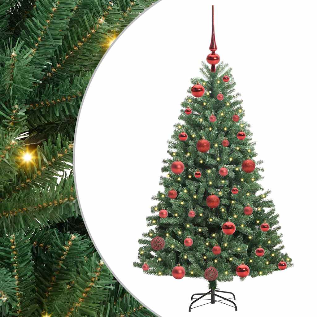 Albero di Natale Artificiale-Albero Natalizio con Rami Pieghevoli Verde 120 cm 655766