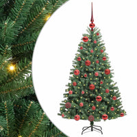 Albero di Natale Artificiale-Albero Natalizio con Rami Pieghevoli Verde 120 cm 655766
