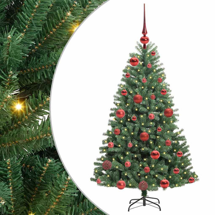 Albero di Natale Artificiale-Albero Natalizio con Rami Pieghevoli Verde 120 cm 655766