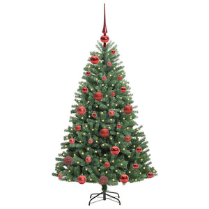 Albero di Natale Artificiale-Albero Natalizio con Rami Pieghevoli Verde 120 cm 655766
