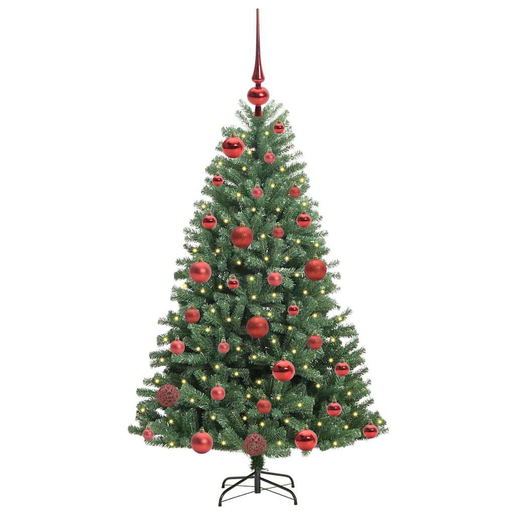 Albero di Natale Artificiale con Rami Pieghevoli Verde 120 cm 3395469