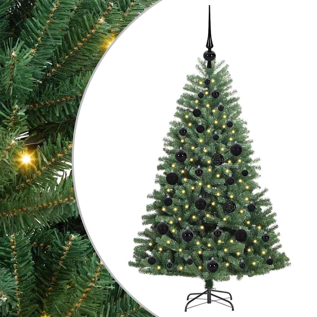 Albero di Natale Artificiale-Albero Natalizio con Rami Pieghevoli Verde 120 cm 308278