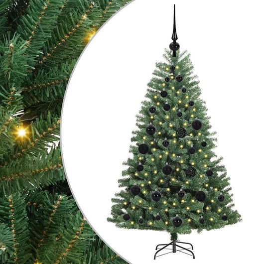 Albero di Natale Artificiale-Albero Natalizio con Rami Pieghevoli Verde 120 cm 308278