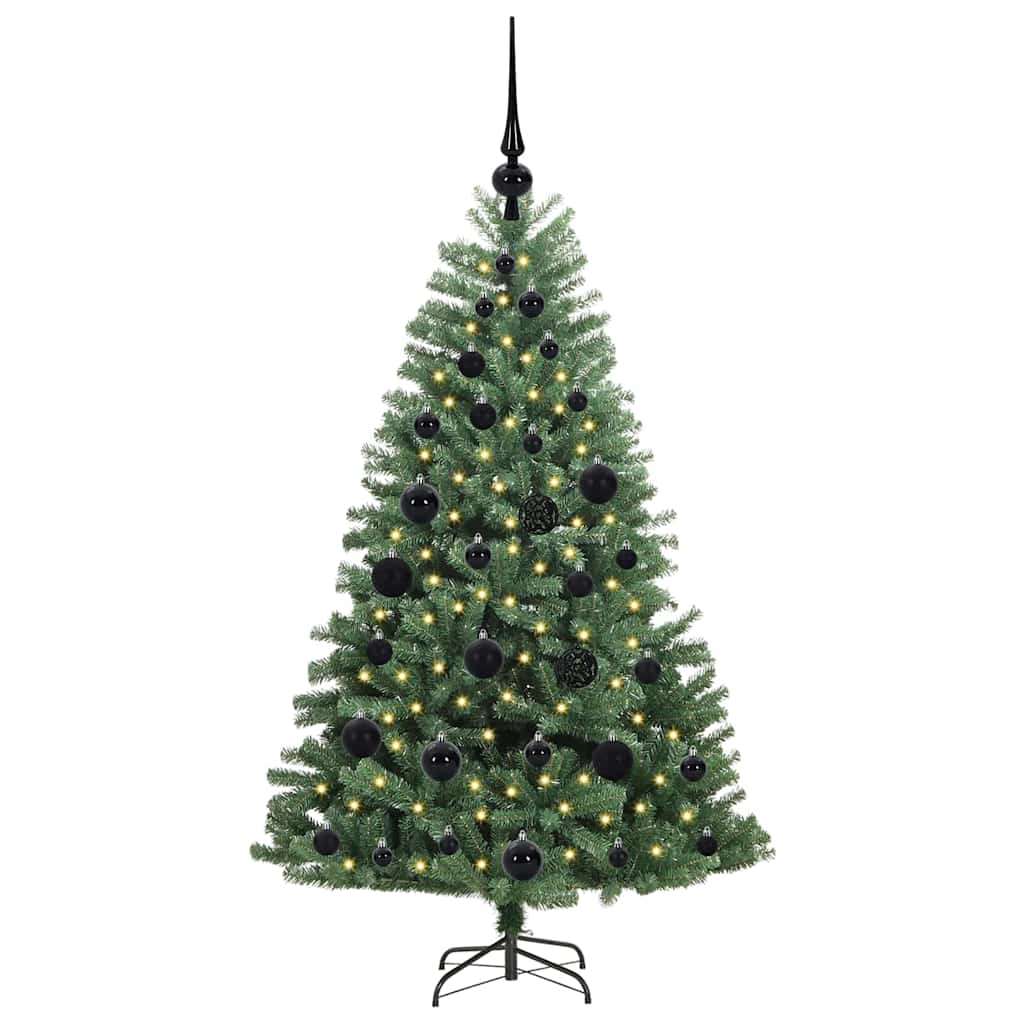 Albero di Natale Artificiale-Albero Natalizio con Rami Pieghevoli Verde 120 cm 308278