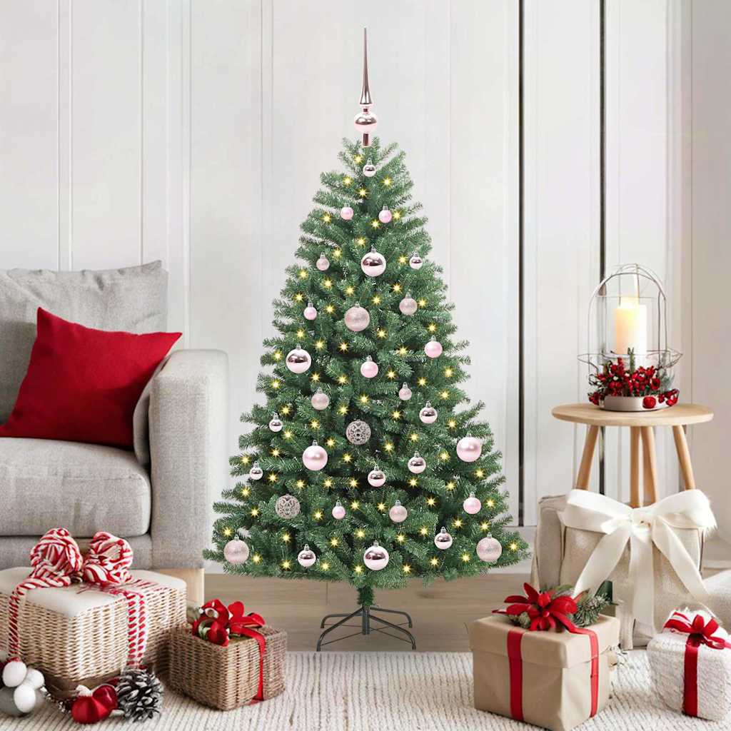 Albero di Natale Artificiale con Rami Pieghevoli Verde 120 cm 3395471