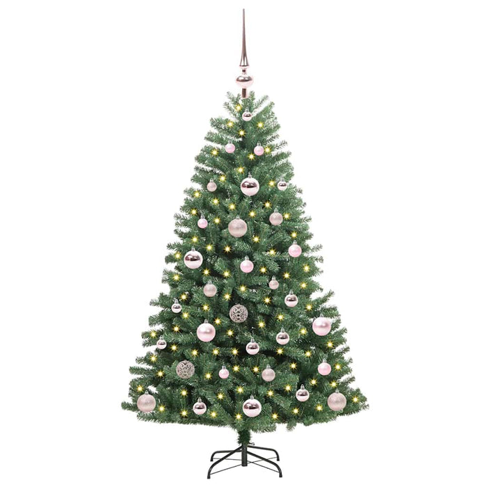 Albero di Natale Artificiale con Rami Pieghevoli Verde 120 cm 3395471