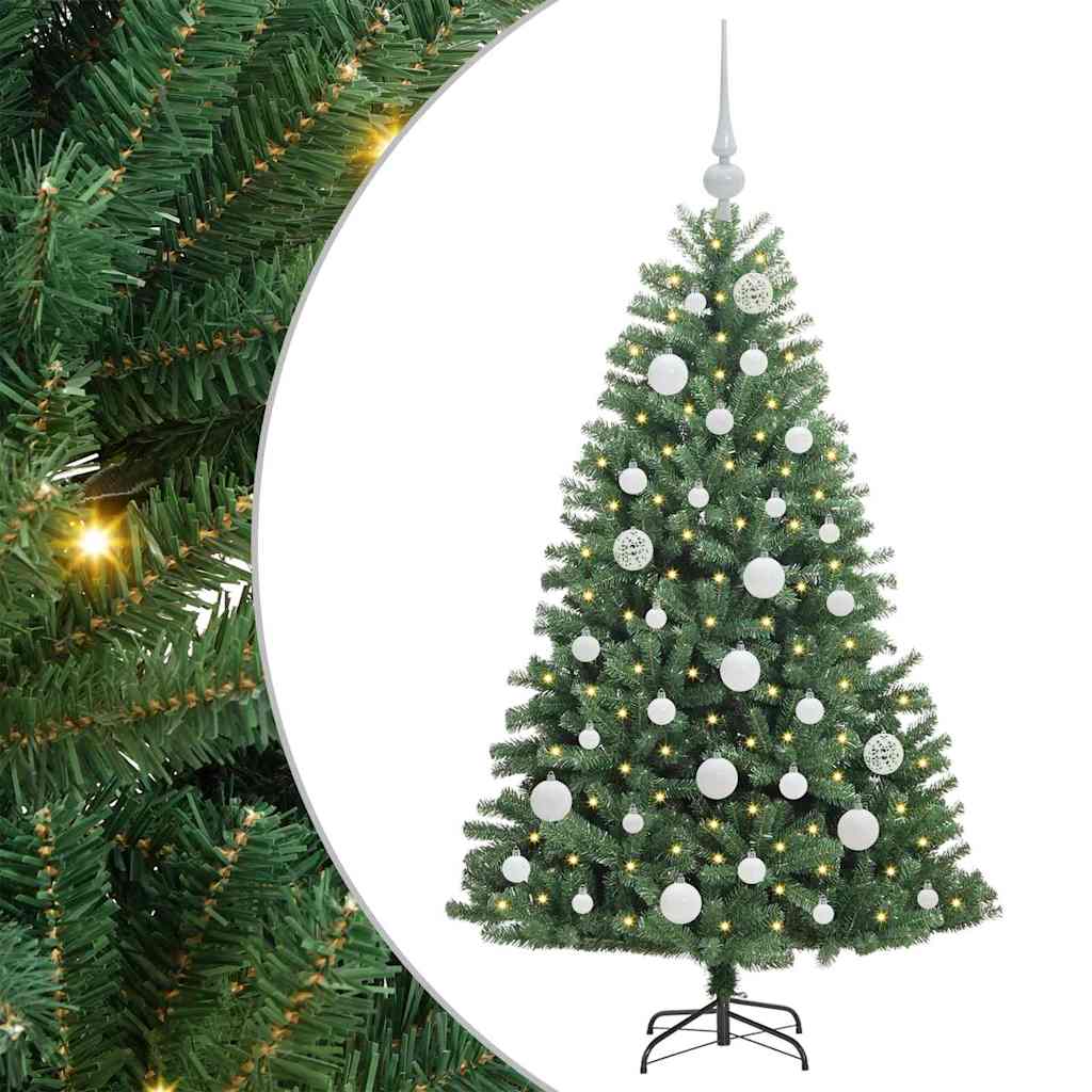 Albero di Natale Artificiale con Rami Pieghevoli Verde 120 cm 3395472