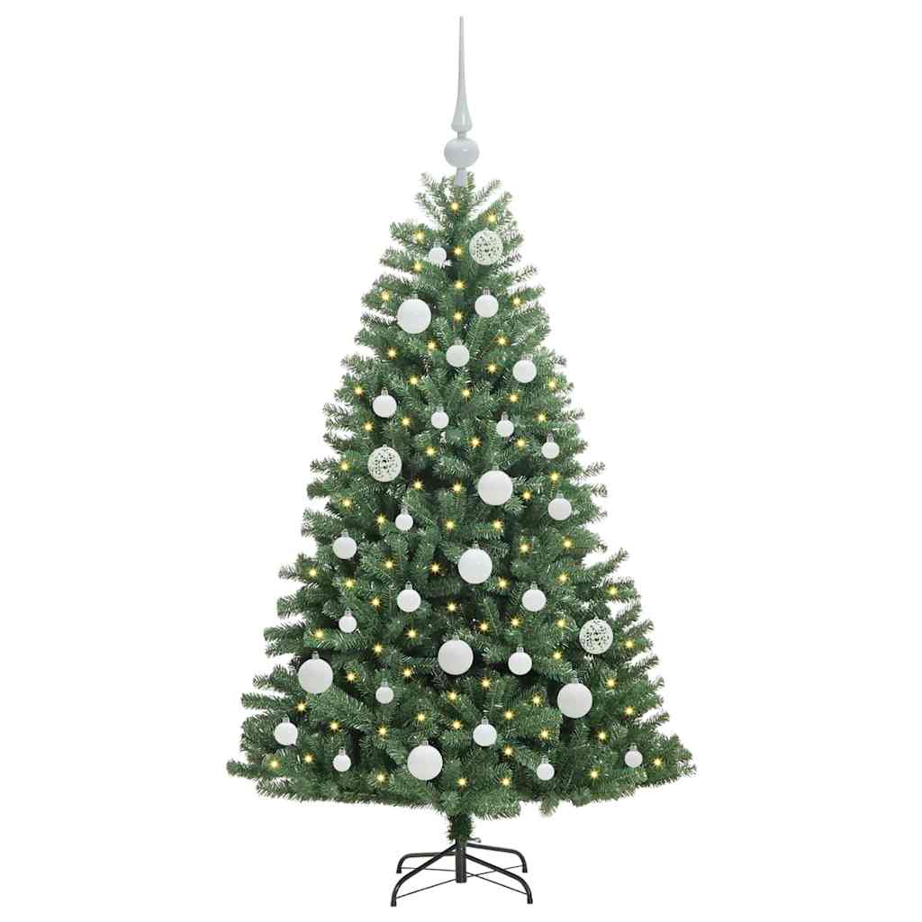Albero di Natale Artificiale-Albero Natalizio con Rami Pieghevoli Verde 120 cm 483811