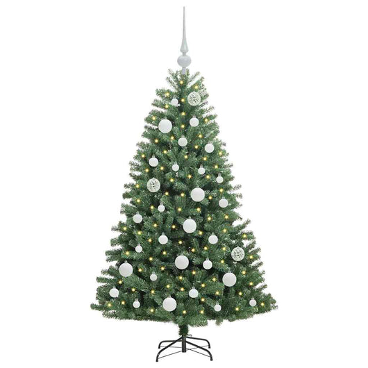 Albero di Natale Artificiale-Albero Natalizio con Rami Pieghevoli Verde 120 cm 483811