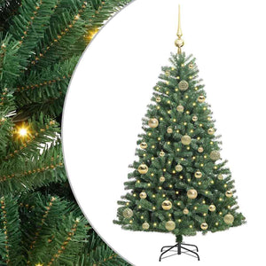 Albero di Natale Artificiale-Albero Natalizio con Rami Pieghevoli Verde 120 cm 940055
