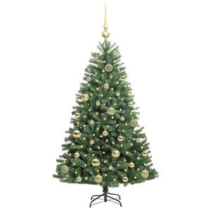 Albero di Natale Artificiale con Rami Pieghevoli Verde 120 cm 3395473
