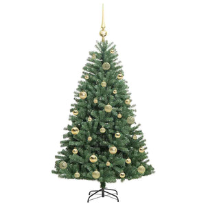 Albero di Natale Artificiale con Rami Pieghevoli Verde 120 cm 3395473