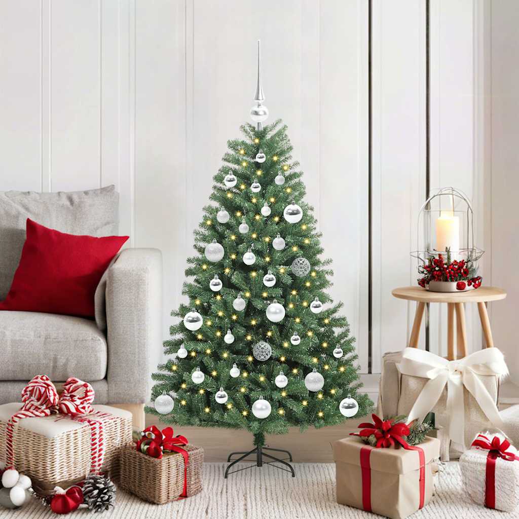 Albero di Natale Artificiale con Rami Pieghevoli Verde 120 cm 3395474