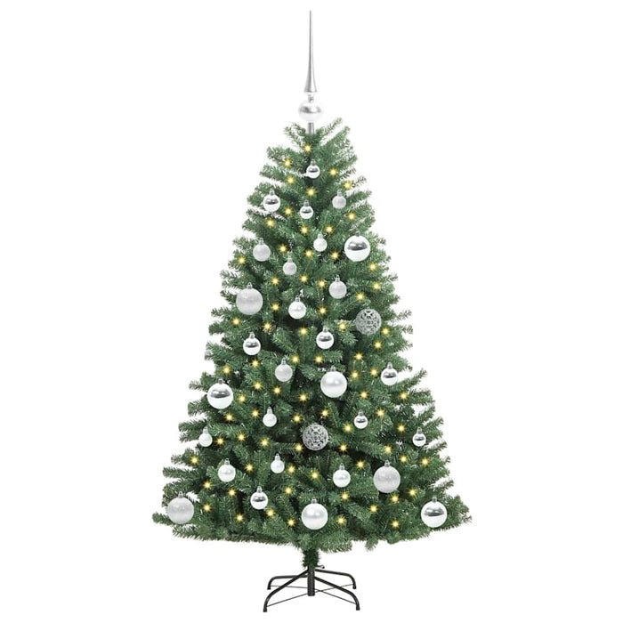 Albero di Natale Artificiale-Albero Natalizio con Rami Pieghevoli Verde 120 cm 281103