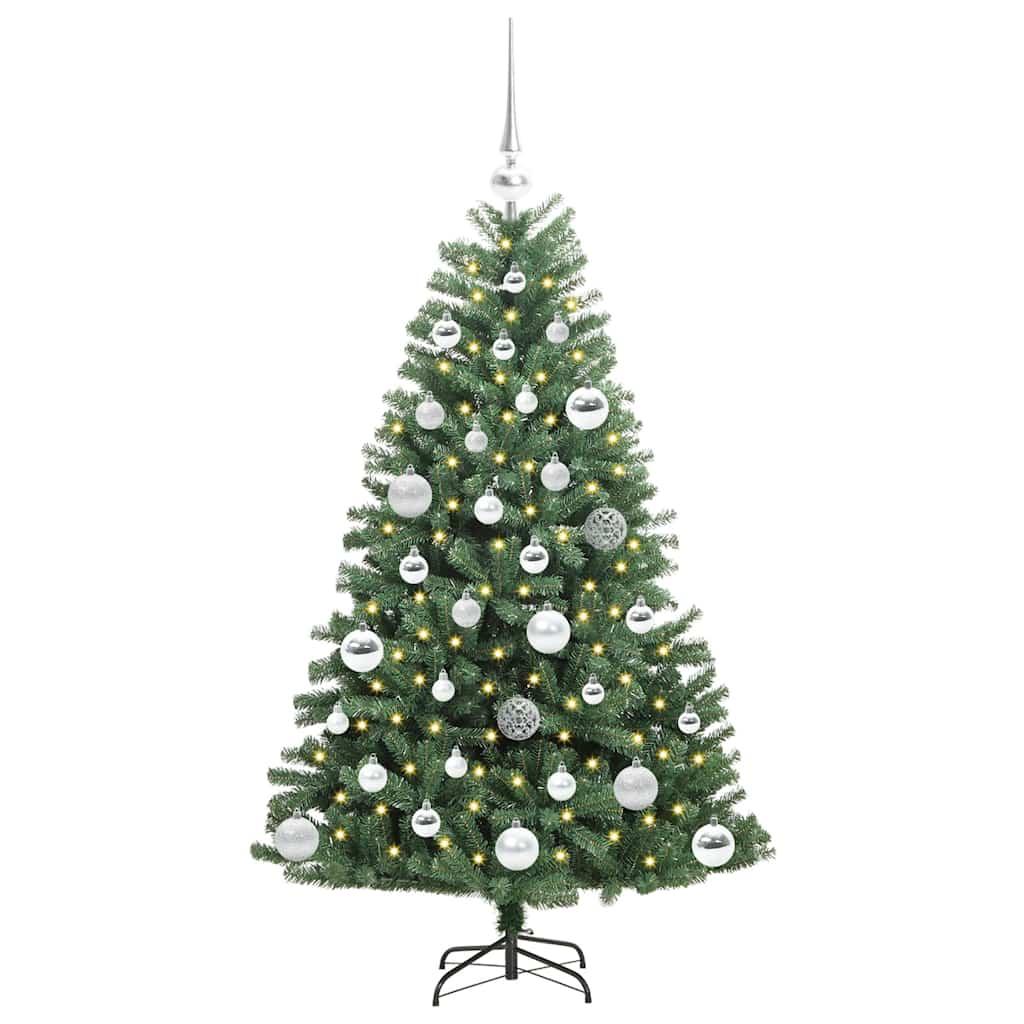 Albero di Natale Artificiale con Rami Pieghevoli Verde 120 cm 3395474