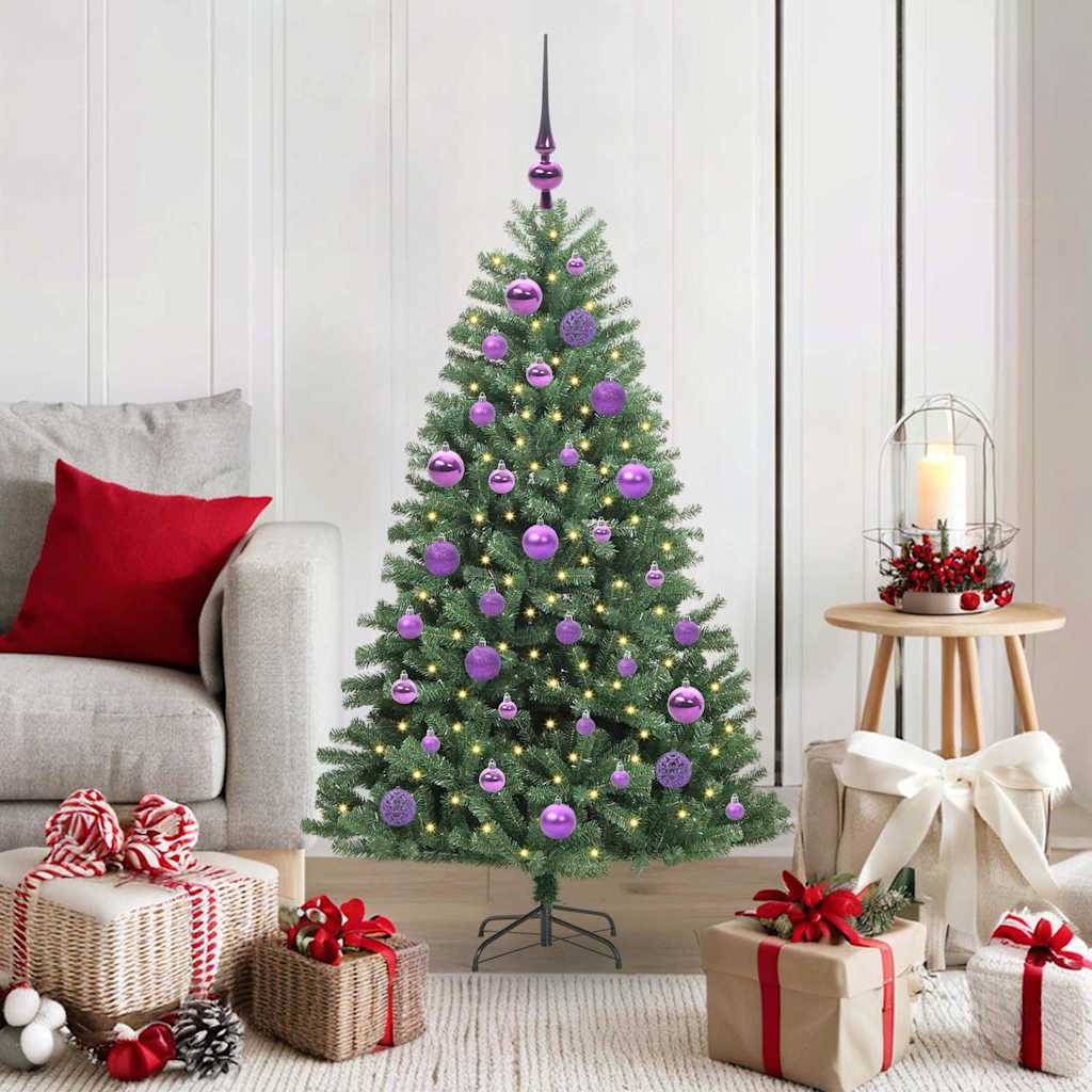 Albero di Natale Artificiale con Rami Pieghevoli Verde 120 cm 3395475