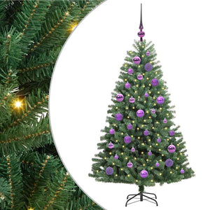 Albero di Natale Artificiale-Albero Natalizio con Rami Pieghevoli Verde 120 cm 488771