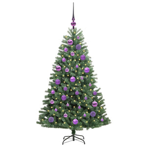 Albero di Natale Artificiale-Albero Natalizio con Rami Pieghevoli Verde 120 cm 488771