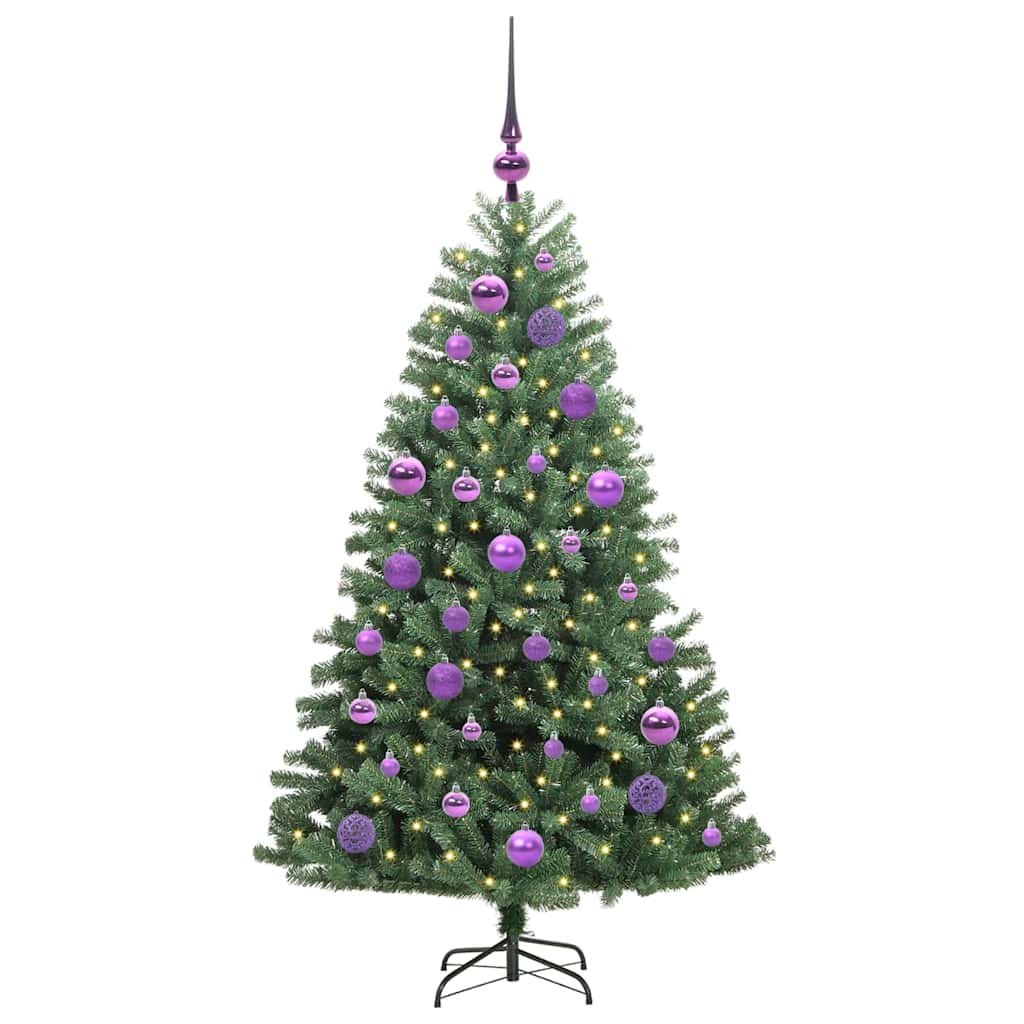 Albero di Natale Artificiale con Rami Pieghevoli Verde 120 cm 3395475
